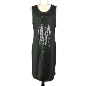 Ness black sequinned sheath dress